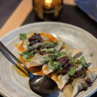 SPINACH &amp; SHIITAKE DUMPLINGS