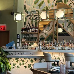 a restaurant with tables and chairs