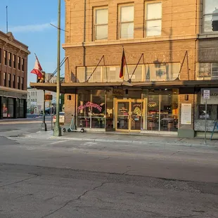 Storefront. Interesting that they have the Flag of Canada at the corner