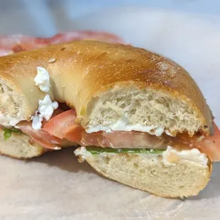 I forgot the name of this bagel, much easier to bite than the other one