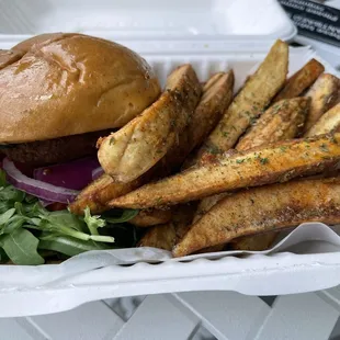 G Burger and burro fries! Yum!