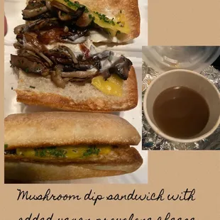 Mushroom Dip Sandwich