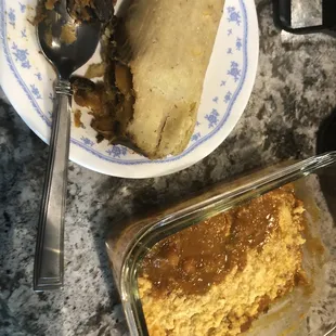 This is tamale w their tortilla soup (&amp; my tofu "cojita"). YUM. Im kinda uptight about tortilla soup but it was perf.