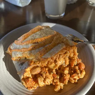 Vegan carne asada burrito