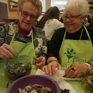 My grandmother and our family friend enjoying themselves.