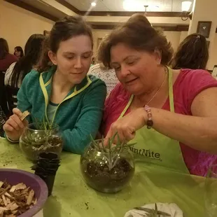 Me and my mother giving each other ideas.