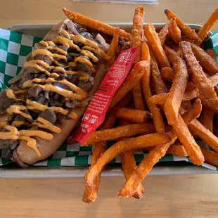 The Philly with sweet potatoes