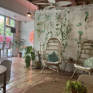 More seating and lots of plants