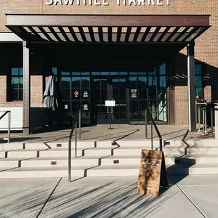 East Entrance of Sawmill Market, find Plata Coffee just inside!