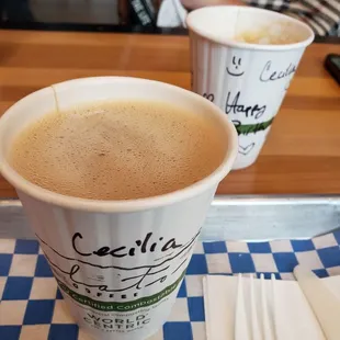 Coffee and cappuccino