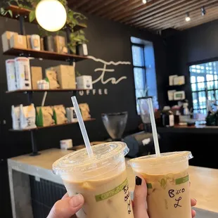 Iced biscochito lattes!