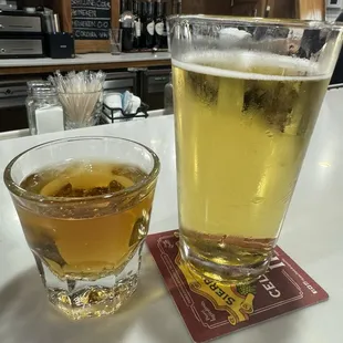Crown and Coors Light on draft