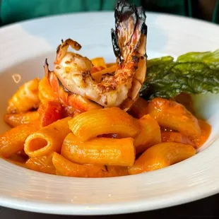 Rigatoni E Gamberi   Lunch (I think) prawn