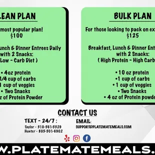 Meal Plans by Plate Mate Meals