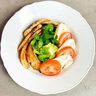 Caprese Salad with added chicken !