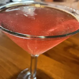 Pomegranate cosmo martini.