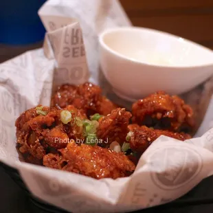 Soy Garlic Chicken Wings ($12) - small size (5 pieces)