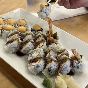 Spicy California Roll, Shrimp Tempura Roll