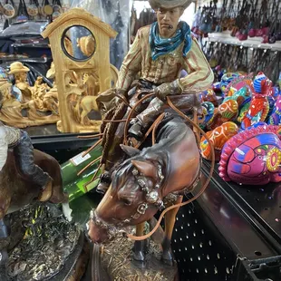 Really cool horse and men statue