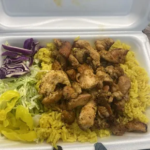 Chicken over rice