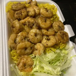 Double shrimp bowl