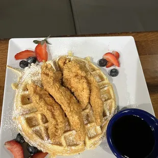 Chicken and waffles