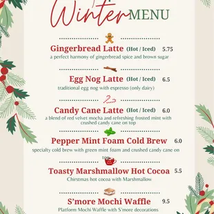 2023 Winter Menu
