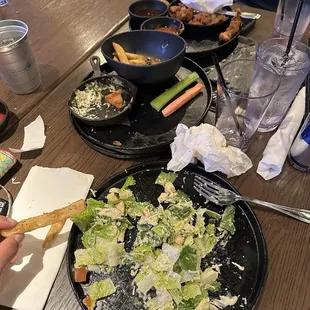 Ceaser salad gone.