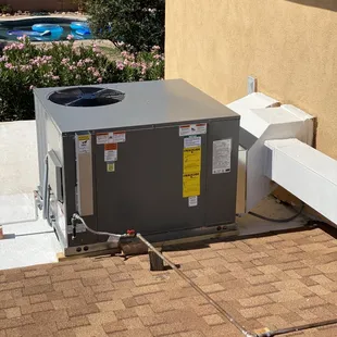 A 2Ton Gas Package unit to help this family stay cool through the summer. Special thanks to NextGen Crane for assisting us on short notice.