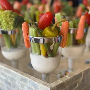 Fresh Veggie Dip Cups