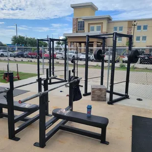 Outside workout space