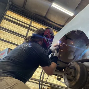 Brad doing some welding!