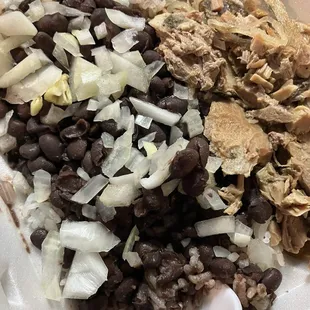 Rice beans and pork