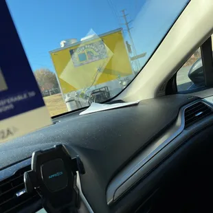 the dashboard of a car