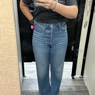 Rib cage straight leg button fly Levi's