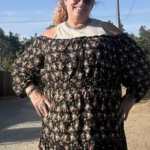 A dress that cost $6? I love black floral