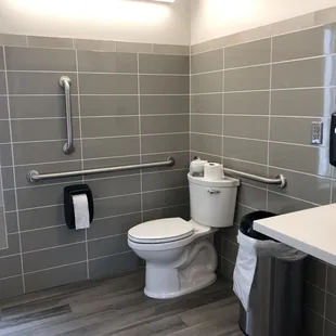 Huge new bathrooms by the observation tower.