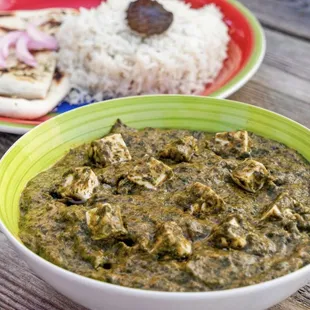Paalak Paneer - Indian Cheese in spinach gravy.