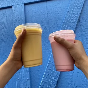 Mango and Rose lassi