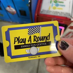 Reloadable game card