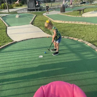3 year old golfer ‍ (we skipped many holes and got stuck replaying one)