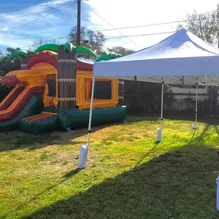 Tiki &amp; Tent - Need some shade with your bouncer?  We've got you covered at Play And Jump Party Rentals!