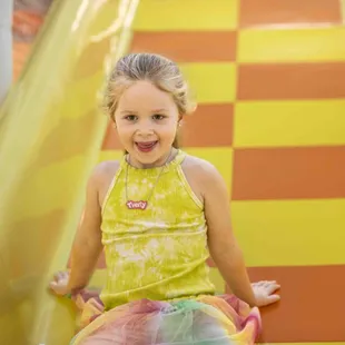 Our slide in our large 2 story contained jungle gym!