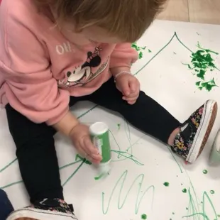 Coloring the class Christmas tree