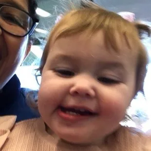 Paisley and one of the teachers