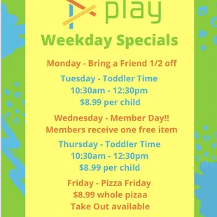 Our weekly Specials!