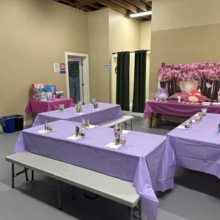 After relocating to the open area outside the party room