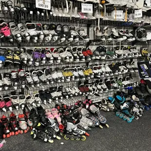 SKATES! We carry hockey skates, figure skates, inline skates and roller skates