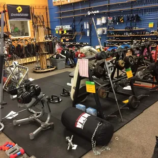 Golf and weight training gear as well
