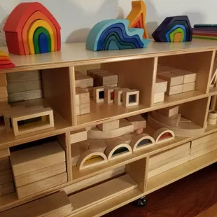 our large set of hardwood building blocks